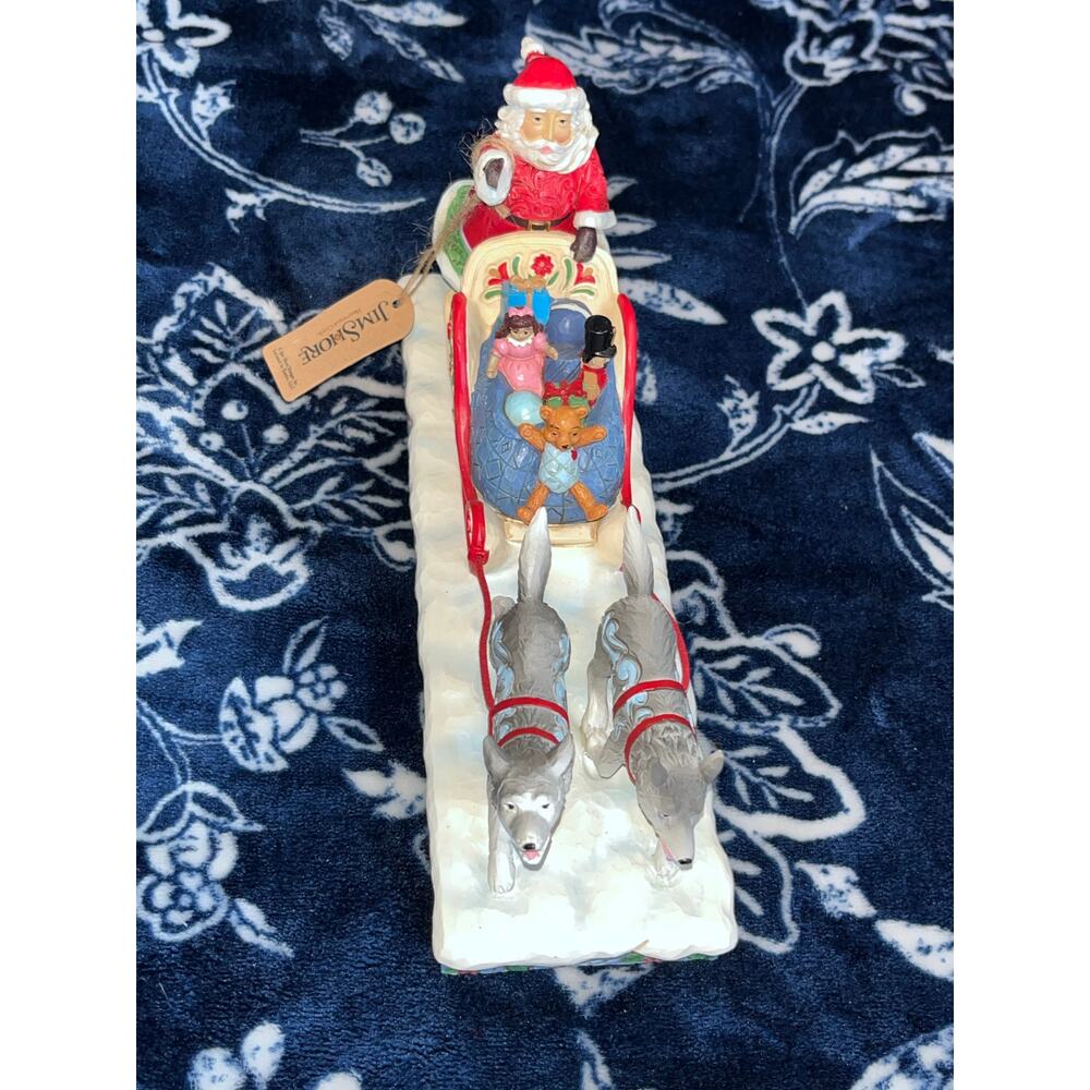 NIB! Enesco Jim Shore Heartwood Creek Santa Dog Sledding Figurine - Picture 6 of 9
